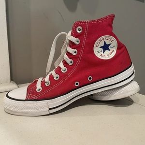 Converse Chuck Taylor All Star Womens Size 8.5 Mens 6.5 Red High Top Shoes M9621